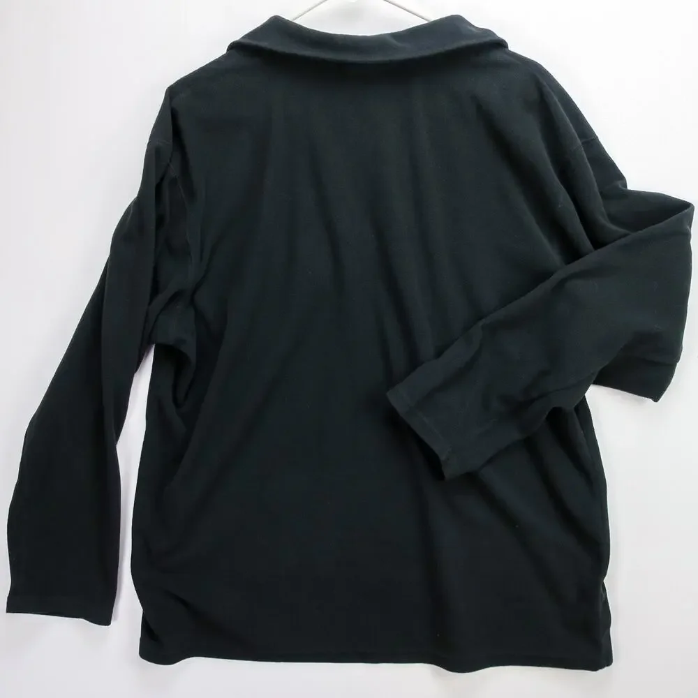 Mens XL Black Quarter Zip Fleece Pullover Lightweight | The North Face TKA 100